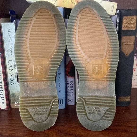 Dr. Marten Corin Mary Jane Shoes Burgundy Rub Off Leather Women’s Size 5 - Picture 10 of 12